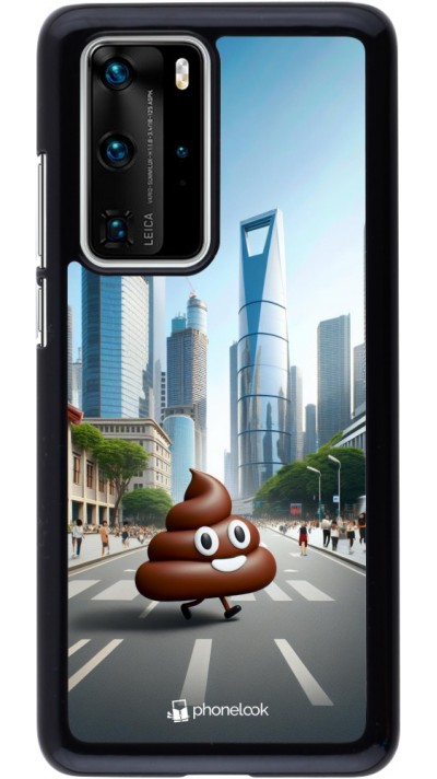 Huawei P40 Pro Case Hülle - Kackhaufen Emoji Spaziergang