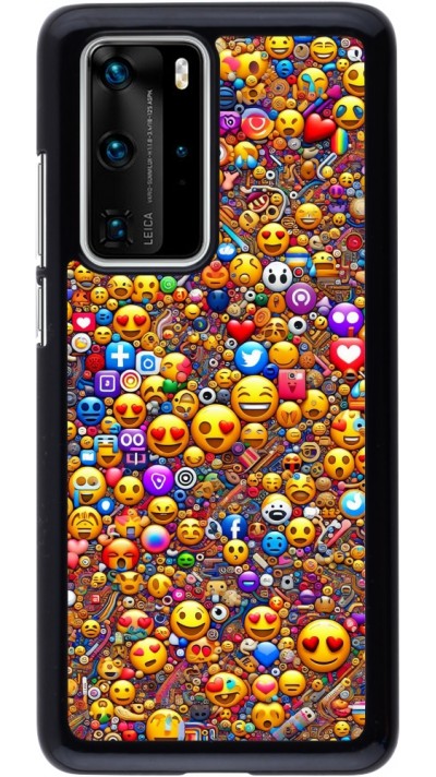 Huawei P40 Pro Case Hülle - Emoji gemischt