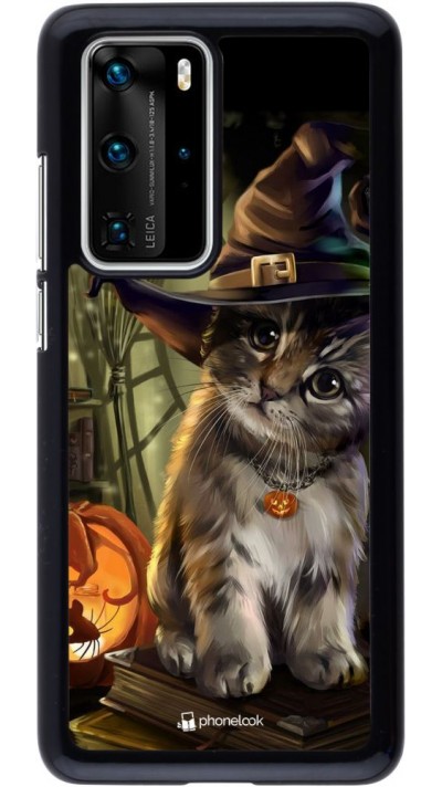 Hülle Huawei P40 Pro - Halloween 21 Witch cat