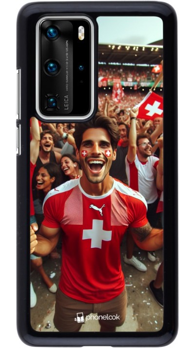 Huawei P40 Pro Case Hülle - Schweizer Fan Euro 2024