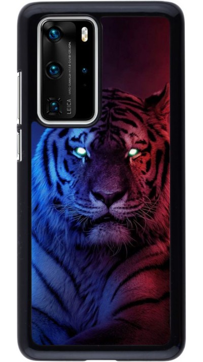 Coque Huawei P40 Pro - Tiger Blue Red