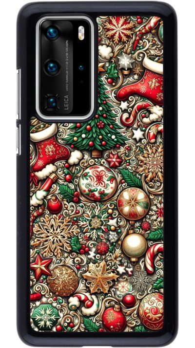 Huawei P40 Pro Case Hülle - Weihnachten 2023 Mikromuster