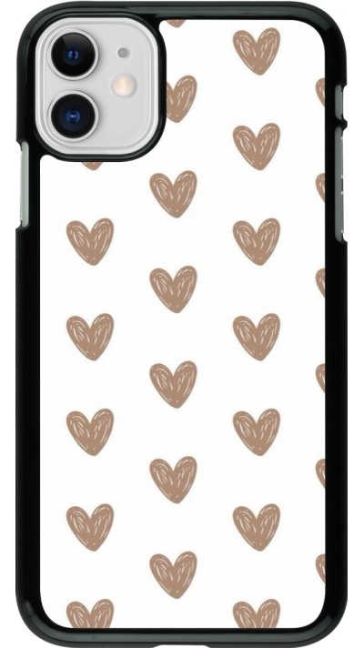 Coque iPhone 11 - Autumn 2024 brown hearts