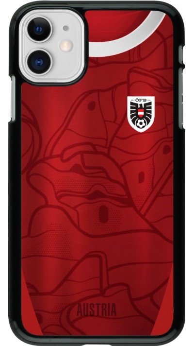 Coque iPhone 11 - Maillot de football Autriche personnalisable