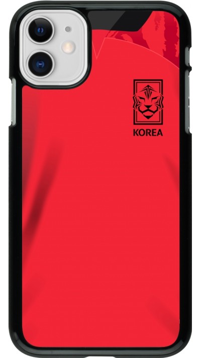 Coque iPhone 11 - Maillot de football Corée du Sud 2022 personnalisable