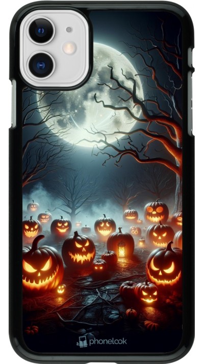 Coque iPhone 11 - Halloween 2024 Many Pumpkins