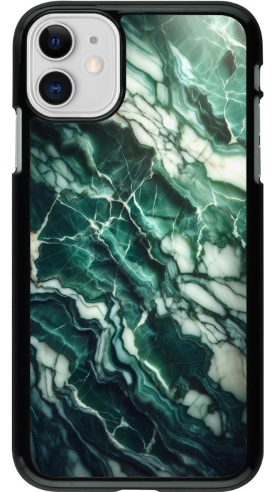 Coque iPhone 11 - Marbre vert majestueux