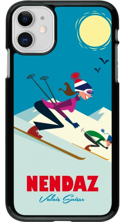 Coque iPhone 11 - Nendaz Ski Downhill