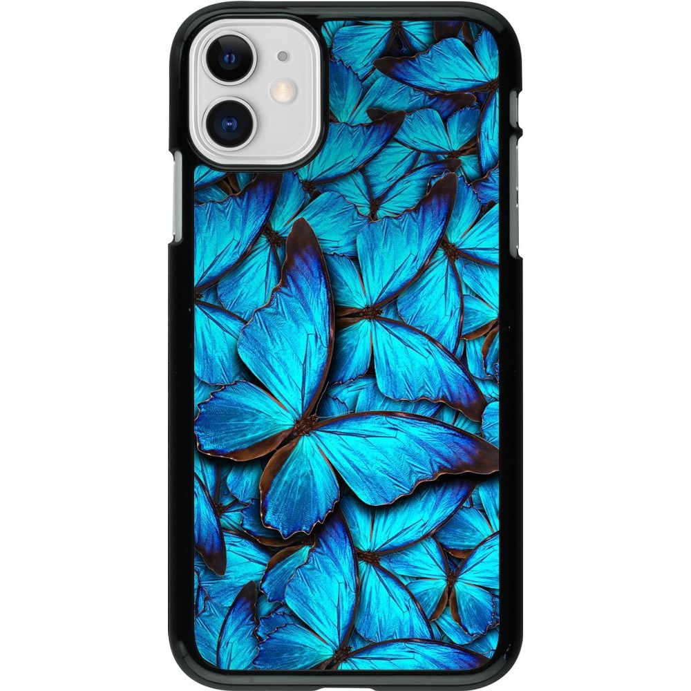 Coque iPhone 11 - Papillon - Bleu