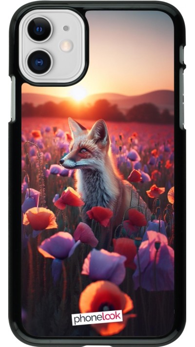 Coque iPhone 11 - Renard pourpre au crépuscule