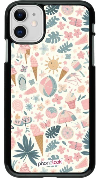 Coque iPhone 11 - Summer Pink Pattern