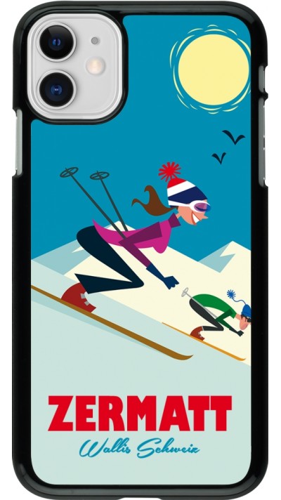 Coque iPhone 11 - Zermatt Ski Downhill