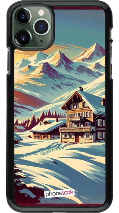 Coque iPhone 11 Pro Max - Chalet montagne enneigée