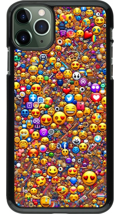 iPhone 11 Pro Max Case Hülle - Emoji gemischt