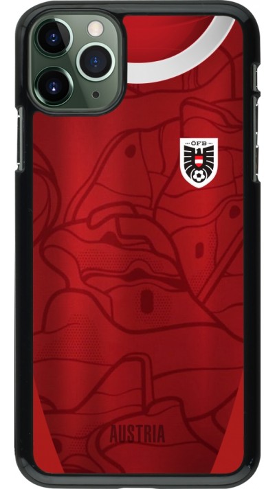 Coque iPhone 11 Pro Max - Maillot de football Autriche personnalisable