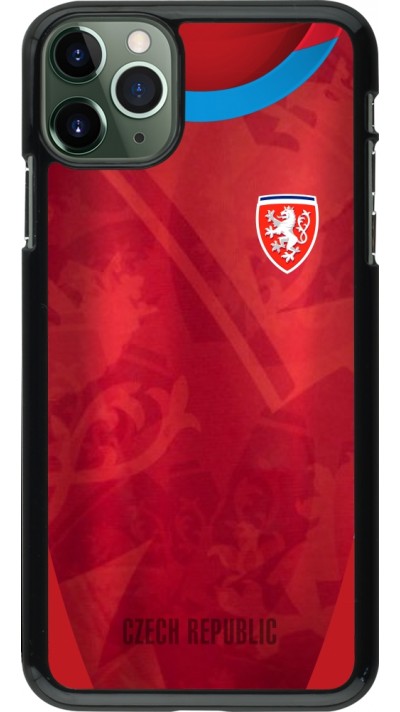 Coque iPhone 11 Pro Max - Maillot de football République Tchèque personnalisable