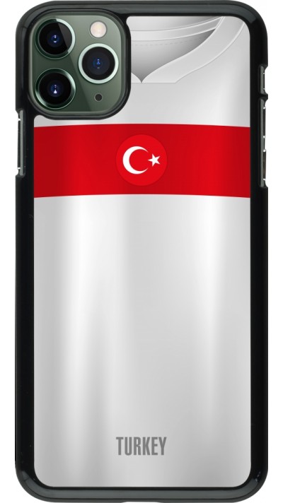 Coque iPhone 11 Pro Max - Maillot de football Turquie personnalisable