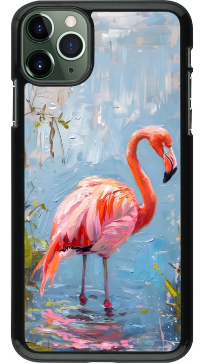 Coque iPhone 11 Pro Max - Paint Flamingo