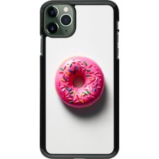 Coque iPhone 11 Pro Max - Weißer Hintergrund, pinker Donut