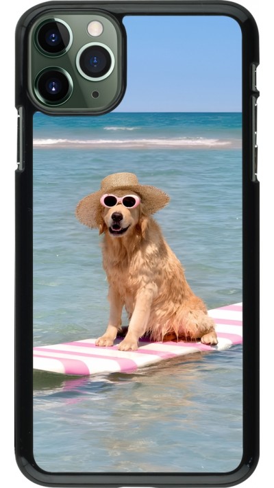 Coque iPhone 11 Pro Max - Summer Dog on Paddle