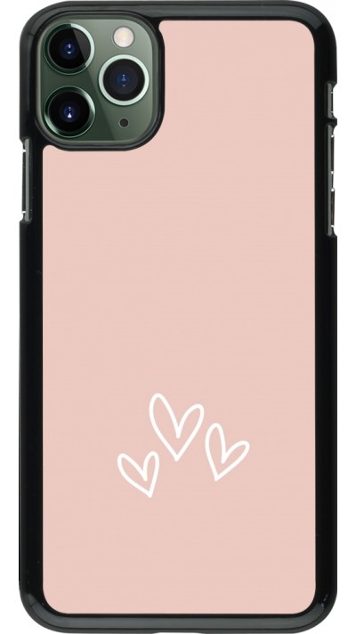 Coque iPhone 11 Pro Max - Valentine 2023 three minimalist hearts