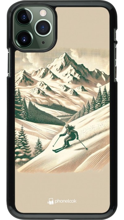 Coque iPhone 11 Pro Max - Vintage Ski Mountain