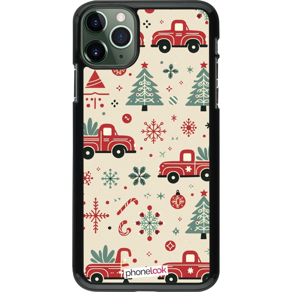 Coque iPhone 11 Pro Max - Noël 2024 Camion Sapin