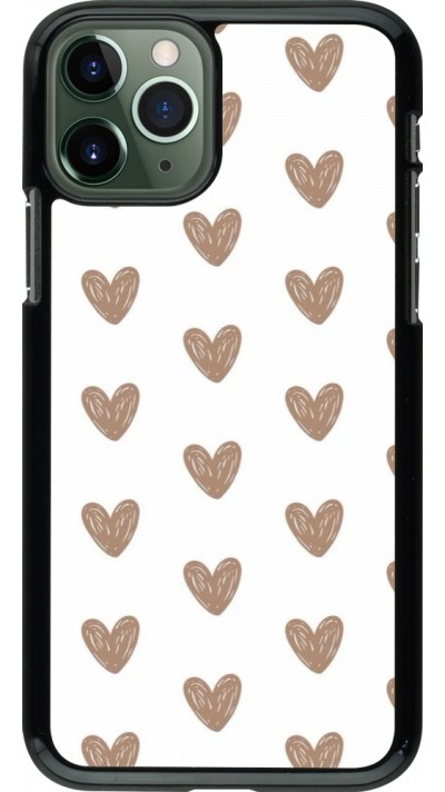 Coque iPhone 11 Pro - Autumn 2024 brown hearts