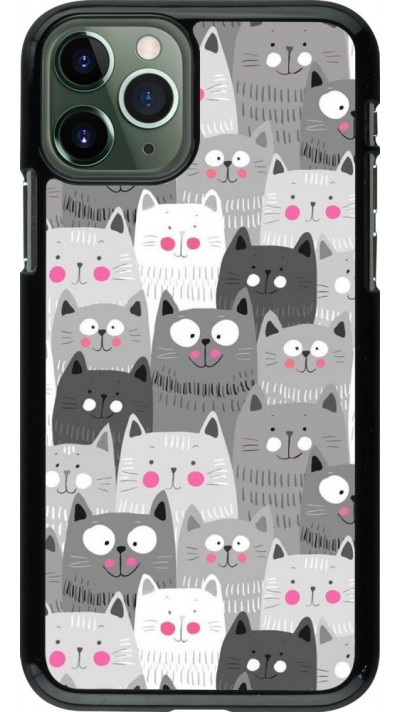 Coque iPhone 11 Pro - Chats gris troupeau