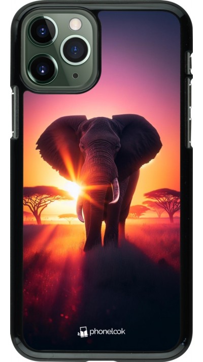 Coque iPhone 11 Pro - Elephant Sunrise Beauty