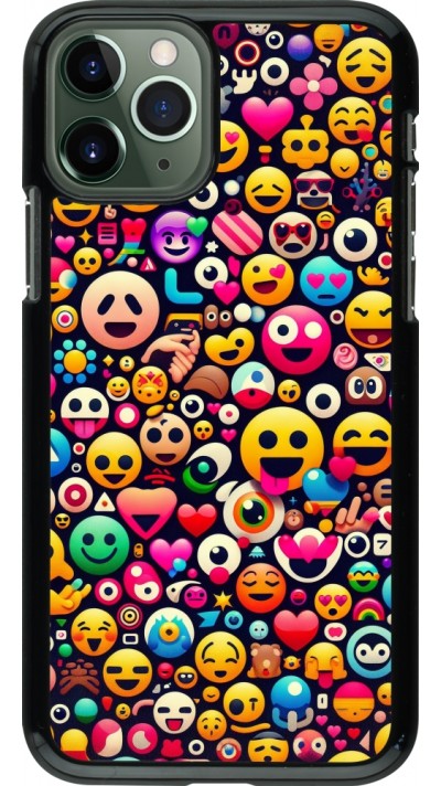 Coque iPhone 11 Pro - Emoji Mix Color