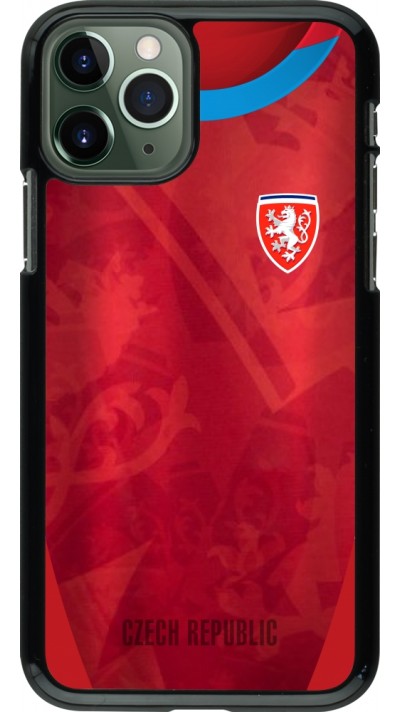 Coque iPhone 11 Pro - Maillot de football République Tchèque personnalisable