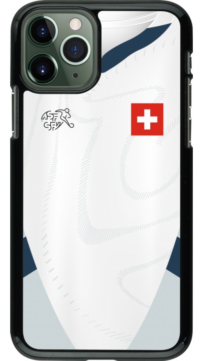 Coque iPhone 11 Pro - Maillot de football Suisse Extérieur personnalisable