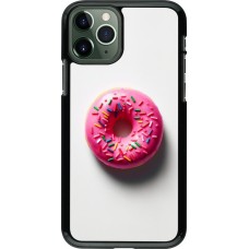 Coque iPhone 11 Pro - Weißer Hintergrund, pinker Donut