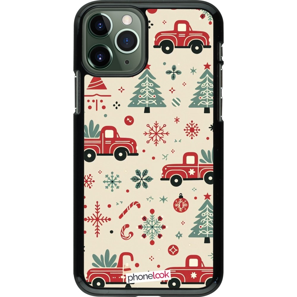 Coque iPhone 11 Pro - Noël 2024 Camion Sapin