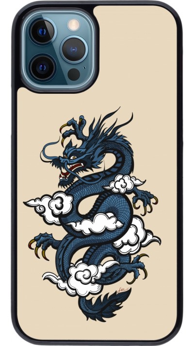 Coque iPhone 12 / 12 Pro - Blue Dragon Tattoo