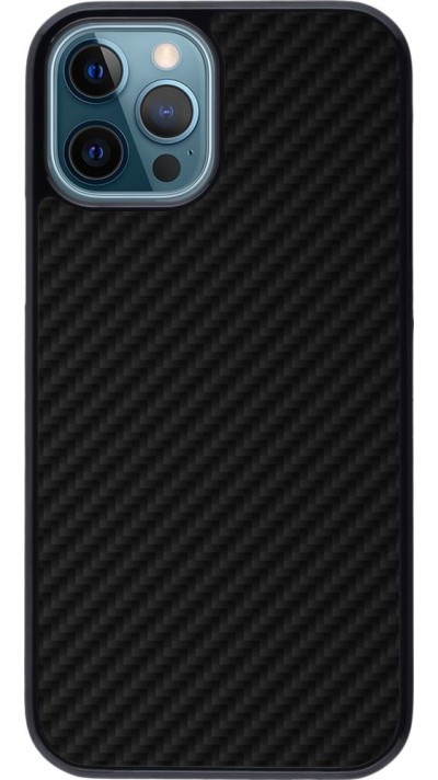 Coque iPhone 12 / 12 Pro - Carbon Basic