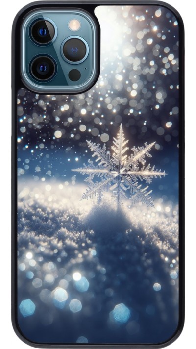 iPhone 12 / 12 Pro Case Hülle - Schneeflocke Solar Glanz