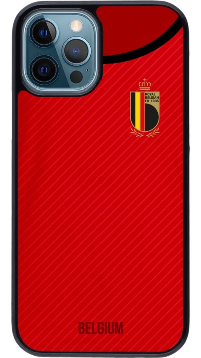 Coque iPhone 12 / 12 Pro - Maillot de football Belgique 2022 personnalisable