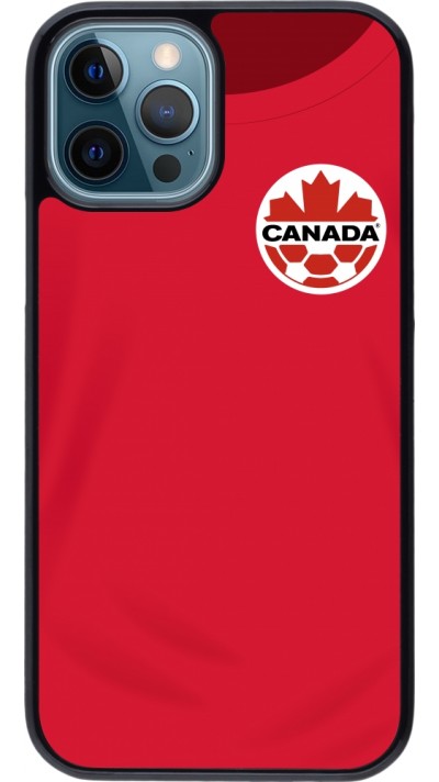 Coque iPhone 12 / 12 Pro - Maillot de football Canada 2022 personnalisable