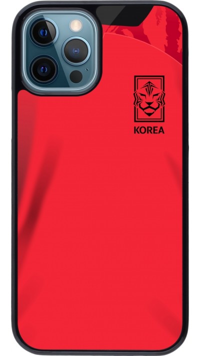 Coque iPhone 12 / 12 Pro - Maillot de football Corée du Sud 2022 personnalisable