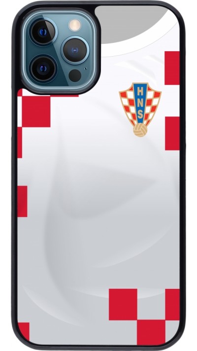 Coque iPhone 12 / 12 Pro - Maillot de football Croatie 2022 personnalisable