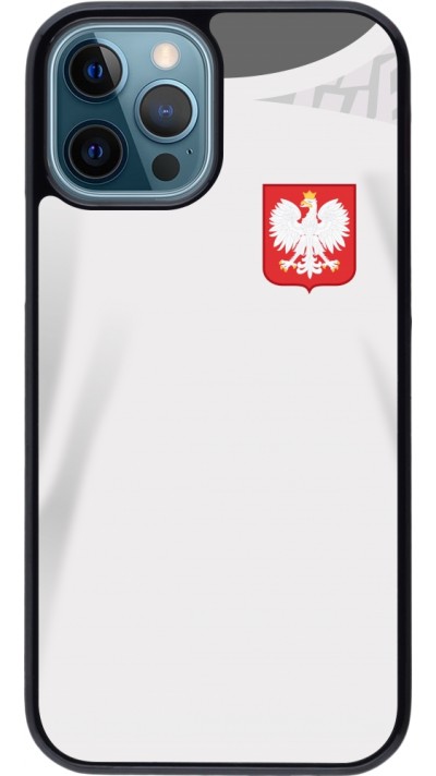 Coque iPhone 12 / 12 Pro - Maillot de football Pologne 2022 personnalisable
