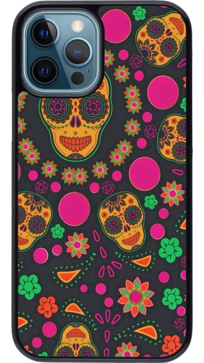 Coque iPhone 12 / 12 Pro - Halloween 22 colorful mexican skulls