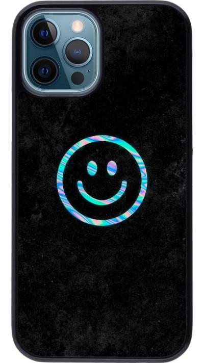 Coque iPhone 12 / 12 Pro - Happy smiley irisé