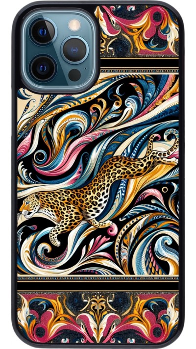 Coque iPhone 12 / 12 Pro - Leopard Abstract Art
