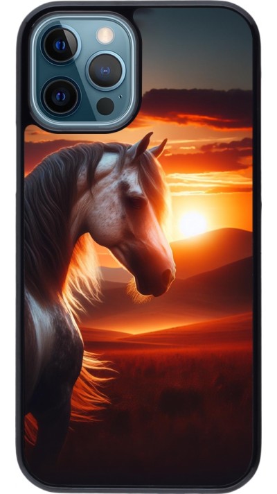 Coque iPhone 12 / 12 Pro - Majestic Sunset Horse