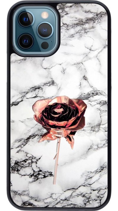 Coque iPhone 12 / 12 Pro - Marble Rose Gold