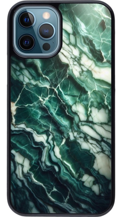 Coque iPhone 12 / 12 Pro - Marbre vert majestueux