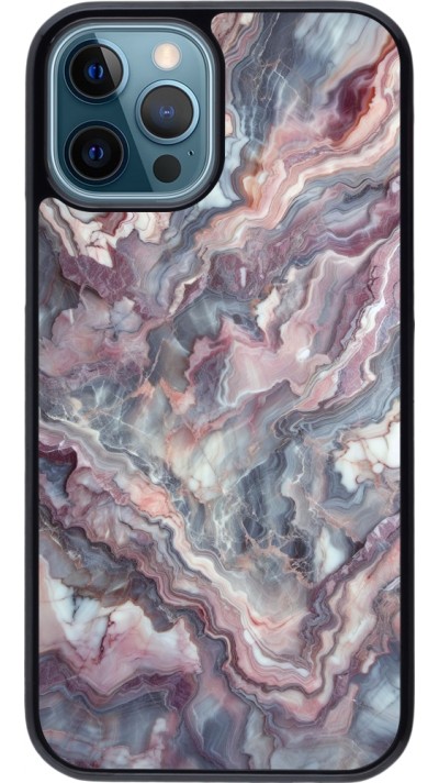 Coque iPhone 12 / 12 Pro - Marbre violette argentée